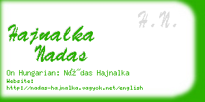 hajnalka nadas business card